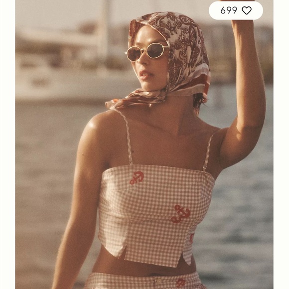 Celandine Smocked Tube Top anchors NWT - Picture 2 of 9